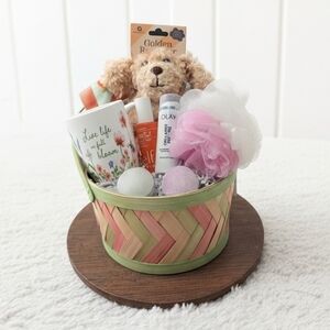 Aroma Home Golden Retriever Heatable Plush Gift Basket